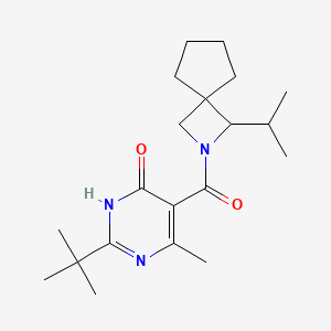 2-tert-butyl-4-methyl-5-(3-propan-2-yl-2-azaspiro[3.4]octane-2-carbonyl)-1H-pyrimidin-6-one