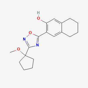 3-[3-(1-Methoxycyclopentyl)-1,2,4-oxadiazol-5-yl]-5,6,7,8-tetrahydronaphthalen-2-ol