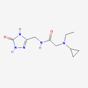 molecular formula C10H17N5O2 B7357774 2-[cyclopropyl(ethyl)amino]-N-[(5-oxo-1,4-dihydro-1,2,4-triazol-3-yl)methyl]acetamide 