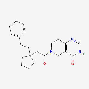 6-[2-[1-(2-Phenylethyl)cyclopentyl]acetyl]-3,5,7,8-tetrahydropyrido[4,3-d]pyrimidin-4-one