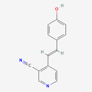 4-[(E)-2-(4-hydroxyphenyl)ethenyl]pyridine-3-carbonitrile