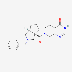 7-[(3aS,6aS)-2-benzyl-1,3,4,5,6,6a-hexahydrocyclopenta[c]pyrrole-3a-carbonyl]-3,5,6,8-tetrahydropyrido[3,4-d]pyrimidin-4-one