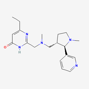 4-ethyl-2-[[methyl-[[(2R,3S)-1-methyl-2-pyridin-3-ylpyrrolidin-3-yl]methyl]amino]methyl]-1H-pyrimidin-6-one