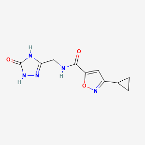 3-cyclopropyl-N-[(5-oxo-1,4-dihydro-1,2,4-triazol-3-yl)methyl]-1,2-oxazole-5-carboxamide