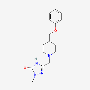 2-methyl-5-[[4-(phenoxymethyl)piperidin-1-yl]methyl]-4H-1,2,4-triazol-3-one