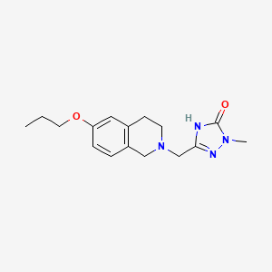 molecular formula C16H22N4O2 B7357892 2-methyl-5-[(6-propoxy-3,4-dihydro-1H-isoquinolin-2-yl)methyl]-4H-1,2,4-triazol-3-one 