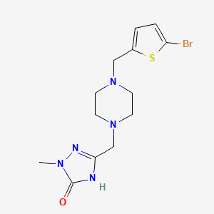 5-[[4-[(5-bromothiophen-2-yl)methyl]piperazin-1-yl]methyl]-2-methyl-4H-1,2,4-triazol-3-one