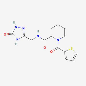 N-[(5-oxo-1,4-dihydro-1,2,4-triazol-3-yl)methyl]-1-(thiophene-2-carbonyl)piperidine-2-carboxamide