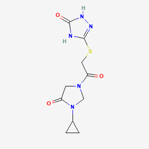 3-[2-(3-Cyclopropyl-4-oxoimidazolidin-1-yl)-2-oxoethyl]sulfanyl-1,4-dihydro-1,2,4-triazol-5-one