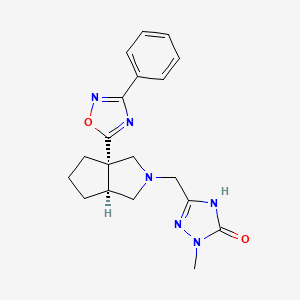 5-[[(3aS,6aS)-3a-(3-phenyl-1,2,4-oxadiazol-5-yl)-1,3,4,5,6,6a-hexahydrocyclopenta[c]pyrrol-2-yl]methyl]-2-methyl-4H-1,2,4-triazol-3-one