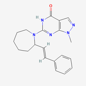 1-methyl-6-[2-[(E)-2-phenylethenyl]azepan-1-yl]-5H-pyrazolo[3,4-d]pyrimidin-4-one