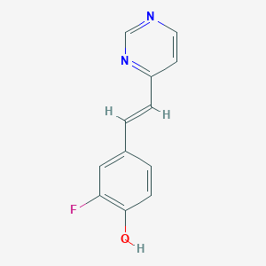 2-fluoro-4-[(E)-2-pyrimidin-4-ylethenyl]phenol