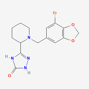 3-[1-[(7-Bromo-1,3-benzodioxol-5-yl)methyl]piperidin-2-yl]-1,4-dihydro-1,2,4-triazol-5-one