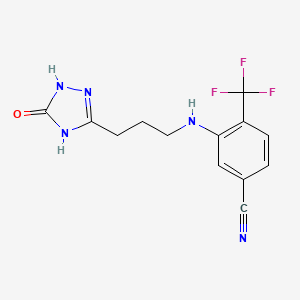 3-[3-(5-Oxo-1,4-dihydro-1,2,4-triazol-3-yl)propylamino]-4-(trifluoromethyl)benzonitrile