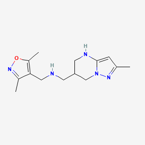 N-[(3,5-dimethyl-1,2-oxazol-4-yl)methyl]-1-(2-methyl-4,5,6,7-tetrahydropyrazolo[1,5-a]pyrimidin-6-yl)methanamine