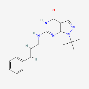 1-tert-butyl-6-[[(E)-3-phenylprop-2-enyl]amino]-5H-pyrazolo[3,4-d]pyrimidin-4-one