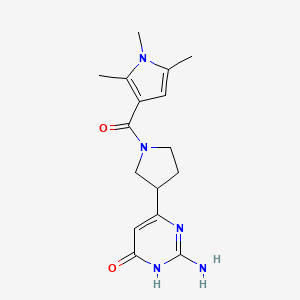 2-amino-4-[1-(1,2,5-trimethylpyrrole-3-carbonyl)pyrrolidin-3-yl]-1H-pyrimidin-6-one