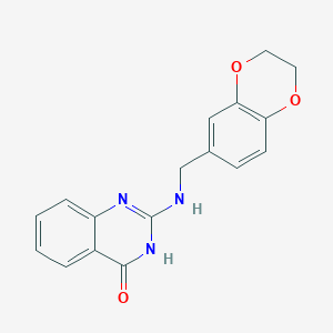 molecular formula C17H15N3O3 B7358101 2-(2,3-dihydro-1,4-benzodioxin-6-ylmethylamino)-3H-quinazolin-4-one 