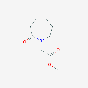 molecular formula C9H15NO3 B7358106 Methyl 2-(2-oxoazepan-1-yl)acetate 