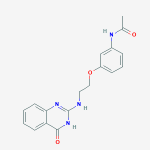 N-[3-[2-[(4-oxo-3H-quinazolin-2-yl)amino]ethoxy]phenyl]acetamide