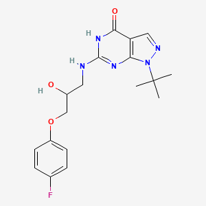 1-tert-butyl-6-[[3-(4-fluorophenoxy)-2-hydroxypropyl]amino]-5H-pyrazolo[3,4-d]pyrimidin-4-one