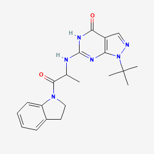 1-tert-butyl-6-[[1-(2,3-dihydroindol-1-yl)-1-oxopropan-2-yl]amino]-5H-pyrazolo[3,4-d]pyrimidin-4-one