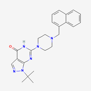 1-tert-butyl-6-[4-(naphthalen-1-ylmethyl)piperazin-1-yl]-5H-pyrazolo[3,4-d]pyrimidin-4-one