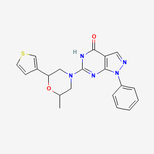 molecular formula C20H19N5O2S B7358175 6-(2-methyl-6-thiophen-3-ylmorpholin-4-yl)-1-phenyl-5H-pyrazolo[3,4-d]pyrimidin-4-one 