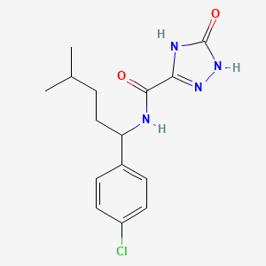 N-[1-(4-chlorophenyl)-4-methylpentyl]-5-oxo-1,4-dihydro-1,2,4-triazole-3-carboxamide