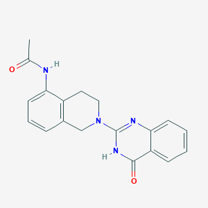 molecular formula C19H18N4O2 B7358190 N-[2-(4-oxo-3H-quinazolin-2-yl)-3,4-dihydro-1H-isoquinolin-5-yl]acetamide 