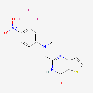 2-[[N-methyl-4-nitro-3-(trifluoromethyl)anilino]methyl]-3H-thieno[3,2-d]pyrimidin-4-one