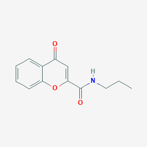 molecular formula C13H13NO3 B7358229 4-oxo-N-propylchromene-2-carboxamide 