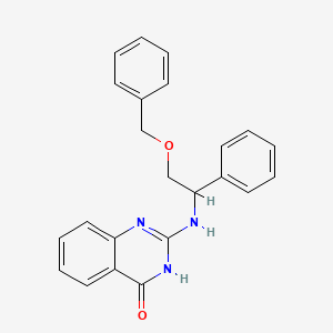 molecular formula C23H21N3O2 B7358248 2-[(1-phenyl-2-phenylmethoxyethyl)amino]-3H-quinazolin-4-one 