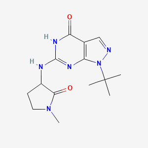 1-tert-butyl-6-[(1-methyl-2-oxopyrrolidin-3-yl)amino]-5H-pyrazolo[3,4-d]pyrimidin-4-one