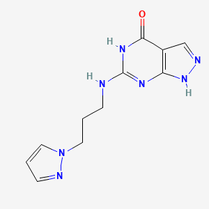 6-(3-Pyrazol-1-ylpropylamino)-1,5-dihydropyrazolo[3,4-d]pyrimidin-4-one