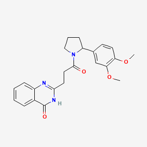 2-[3-[2-(3,4-dimethoxyphenyl)pyrrolidin-1-yl]-3-oxopropyl]-3H-quinazolin-4-one