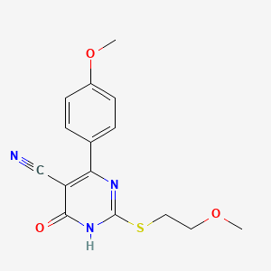 2-(2-methoxyethylsulfanyl)-4-(4-methoxyphenyl)-6-oxo-1H-pyrimidine-5-carbonitrile