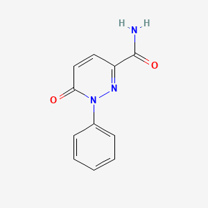 molecular formula C11H9N3O2 B7358320 6-氧代-1-苯基-1,6-二氢哒嗪-3-甲酰胺 