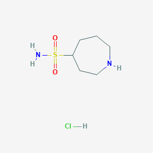 molecular formula C6H15ClN2O2S B7358328 Azepane-4-sulfonamide hydrochloride 