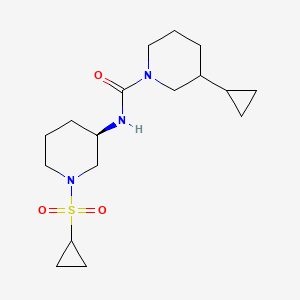 3-cyclopropyl-N-[(3R)-1-cyclopropylsulfonylpiperidin-3-yl]piperidine-1-carboxamide