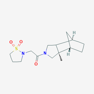 2-(1,1-dioxo-1,2-thiazolidin-2-yl)-1-[(1S,2R,7R)-2-methyl-4-azatricyclo[5.2.1.02,6]decan-4-yl]ethanone