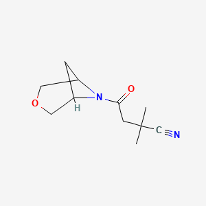 2,2-Dimethyl-4-(3-oxa-6-azabicyclo[3.1.1]heptan-6-yl)-4-oxobutanenitrile