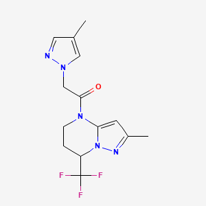 2-(4-methylpyrazol-1-yl)-1-[2-methyl-7-(trifluoromethyl)-6,7-dihydro-5H-pyrazolo[1,5-a]pyrimidin-4-yl]ethanone