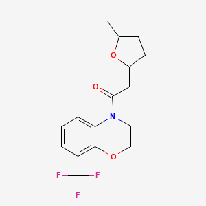 2-(5-Methyloxolan-2-yl)-1-[8-(trifluoromethyl)-2,3-dihydro-1,4-benzoxazin-4-yl]ethanone