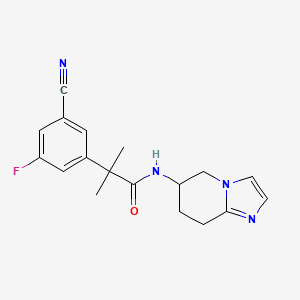 2-(3-cyano-5-fluorophenyl)-2-methyl-N-(5,6,7,8-tetrahydroimidazo[1,2-a]pyridin-6-yl)propanamide