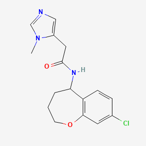 N-(8-chloro-2,3,4,5-tetrahydro-1-benzoxepin-5-yl)-2-(3-methylimidazol-4-yl)acetamide