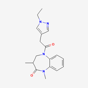 5-[2-(1-Ethylpyrazol-4-yl)acetyl]-1,3-dimethyl-3,4-dihydro-1,5-benzodiazepin-2-one