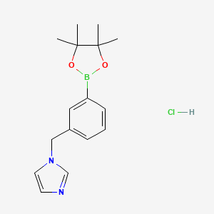 1-{[3-(tetramethyl-1,3,2-dioxaborolan-2-yl)phenyl]methyl}-1H-imidazole hydrochloride