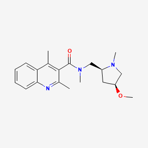 N-[[(2S,4S)-4-methoxy-1-methylpyrrolidin-2-yl]methyl]-N,2,4-trimethylquinoline-3-carboxamide