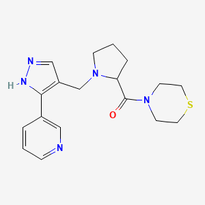 [1-[(5-pyridin-3-yl-1H-pyrazol-4-yl)methyl]pyrrolidin-2-yl]-thiomorpholin-4-ylmethanone